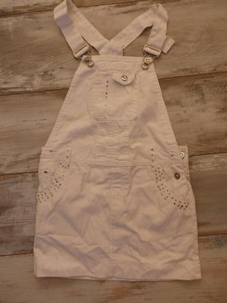 Biela šatová rifľová sukńa na traky 128, 128