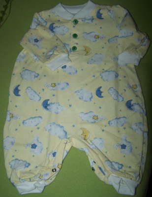 Pekný bavlnený overal na spinkanie, 62