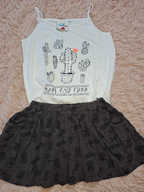 Sukňa + tricko, palomino,122