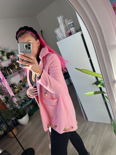 Ružový kabatik, xs