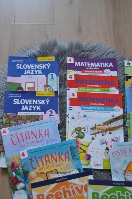 Knižky a pracovné zošity pre 4. ročník zš, od 3e,