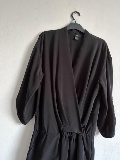 Hm s elegantny cierny dlhy cierny overapc 59, h&m,s
