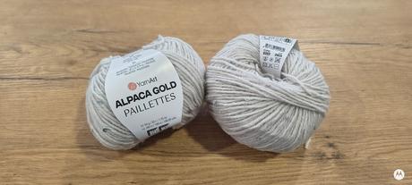 Yarnart alpaca gold paillettes - 9303 - svetlá siv, 