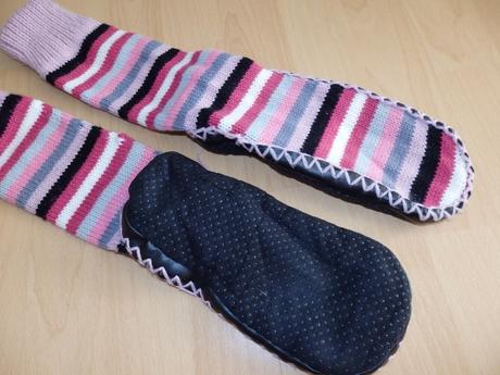 Hrubsie ponozky / papucky na doma, 