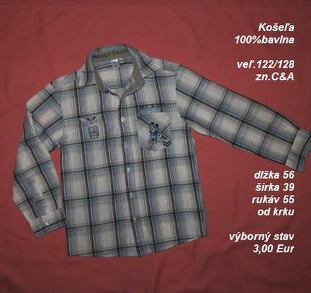 Košeľa, c&a,128