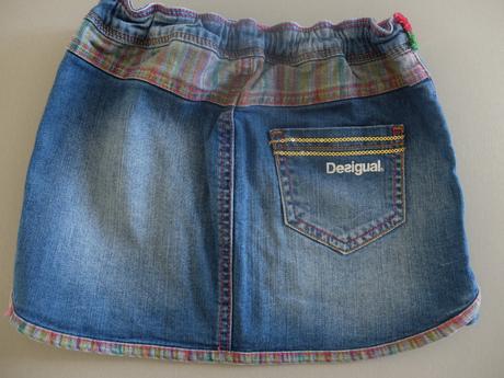 Riflová sukňa desigual 128, desigual,128