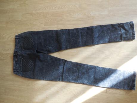 Elastické rifle s koženkou, m