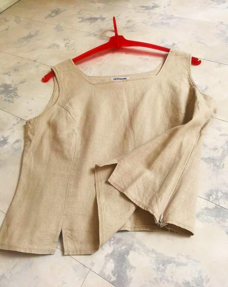 Ľanový naturálny top, 42