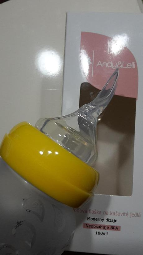 Silikónová flaša na kašovité jedlá,