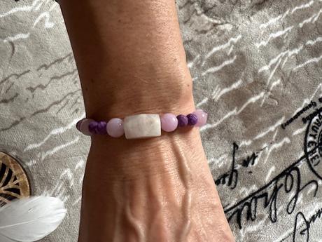 Náramok fosfosiderit + kunzit ii,