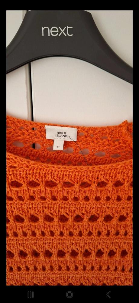 Dámsky oranžový sveter, veĺ.10, zn. river island, river island,38 / m