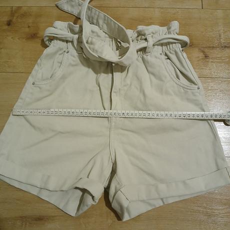 Bavlnené riflové šortky s vysokým pásom, h&m,s