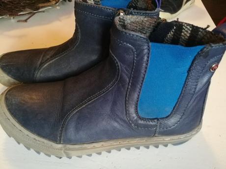 Kožené kotníkové mierne zateplené 32, 32