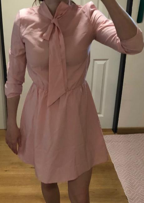 Ružové šaty s mašľou xxs/xs, 34