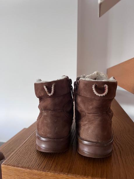 Čižmy oteplené koža, zara,34
