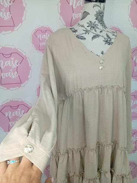 Béžová tunika / mini šaty l/xl, l