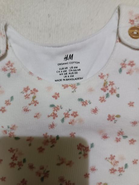 Overal hm veľk. 4-6 mes., h&m,68