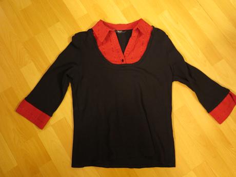 Čierno-červené tričko, bhs,44