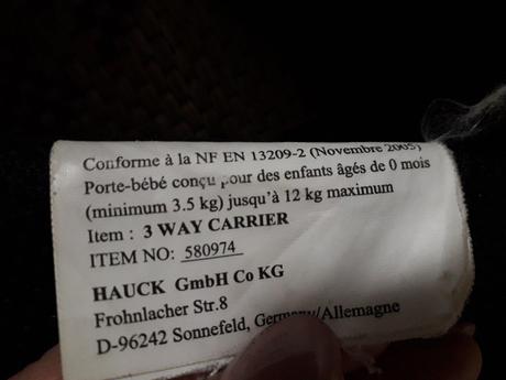 Hauck nosič/klokanka, hauck