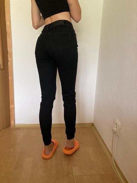 Čierne rifle, veľ. xs, fishbone,xs