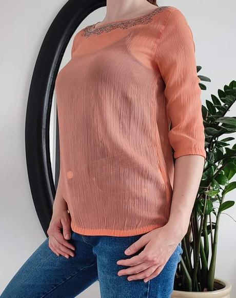 Lososová blúzka sisley, sisley,xs