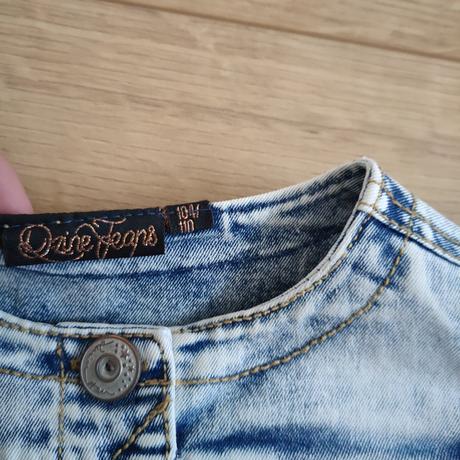 Štýlová riflová bunda s nášivkou na chrbte 104/110, 110