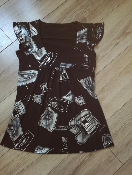 Čiernostrieborná elegantná blúzka, s