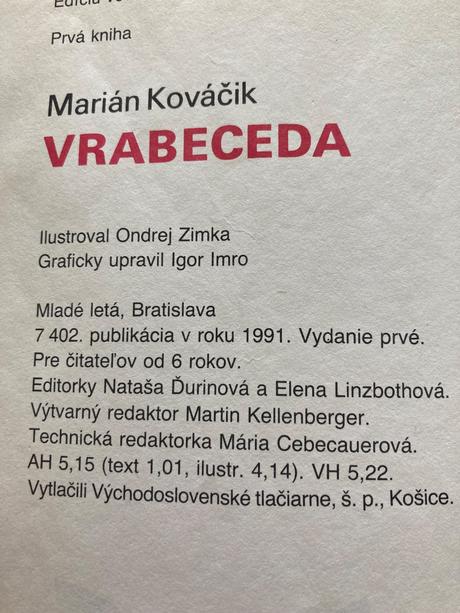 Vrabeceda - marián kováčik (1991), 