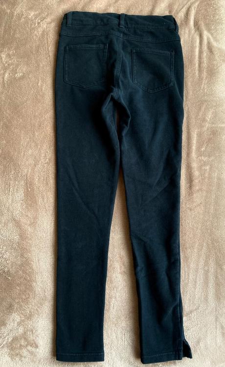 Čierne úzke bavlnené nohavice, charles vögele,140