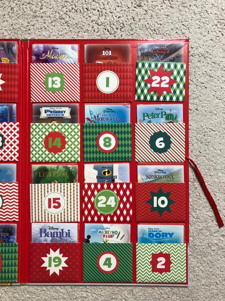 Disney adventny kalendar - top stav - necitany, 