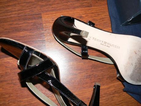 Th čierne sandále, tommy hilfiger,40