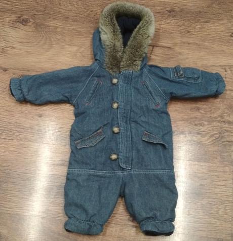 Riflovy teply overal s kožušinkou little pilot, 56