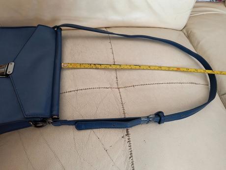 Modrá koženkovaá kabelka,