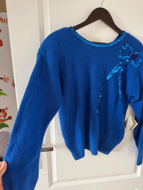 Hodvábny a vlnený sveter z 80. rokov, m