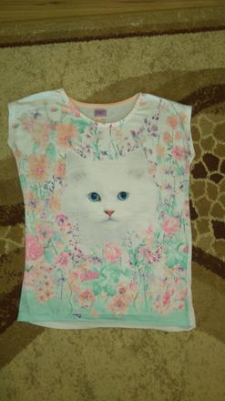 Tričko s mačičkou, f&f,140