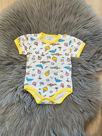 Dievčenské body s letným vzorom aquamarine (74), 74