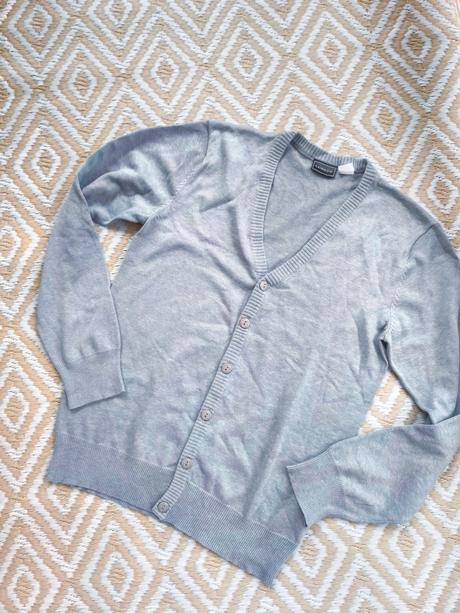 Pánsky tenší svetrík na gombíky, s