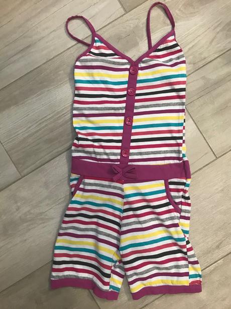 Pruhovaný letný overal, 128