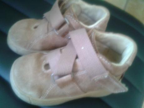 Celokožené topánky pegres na suchý zips, 22