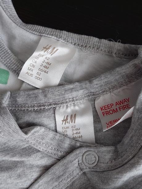 Detské pyžamá h&m 2 kusy, veľkosť 62, h&m,62