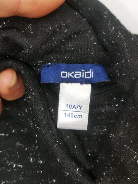 Okaidi - elegantný čierny roláčik, 140