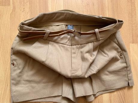 Zara hnedé krátke nohavice s opaskom, zara,128