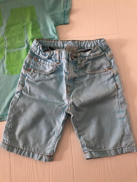 Lindex svetlomodre rifle a tricko, lindex,116