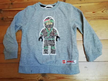 Mikina lego ninjago s meniacim obrázkom, h&m,110