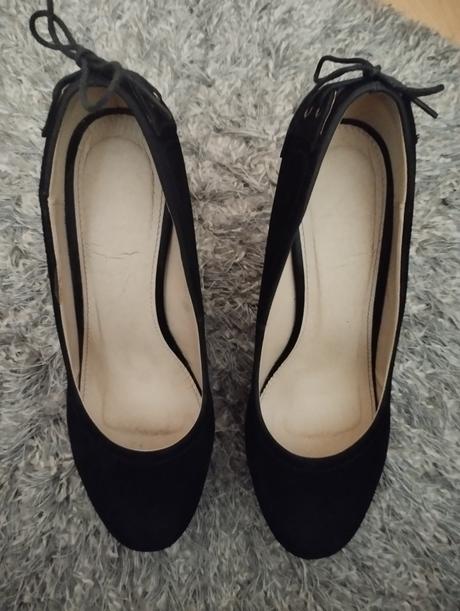 Semišové lodičky na platforme, 39