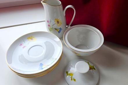 Kávová/čajová súprava servis, porcelán bohemia, 