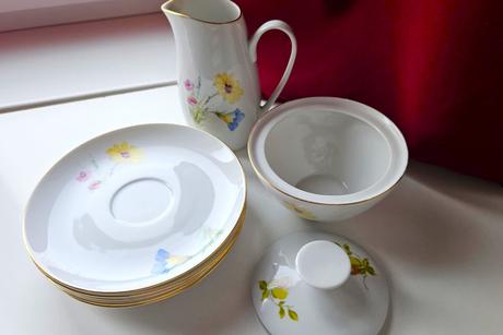 Kávová/čajová súprava servis, porcelán bohemia, 