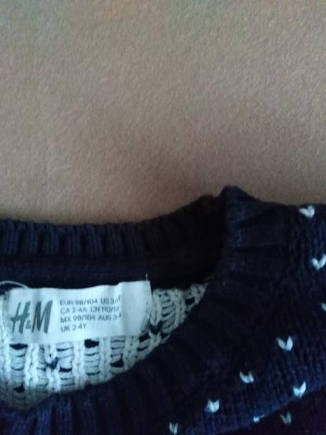 Vianočný sveter, h&m,98