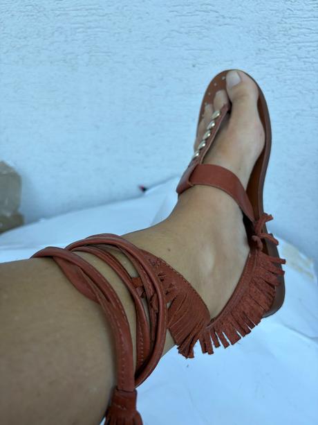 Zara kozene prava koza festivalove sandale kristus, zara,37