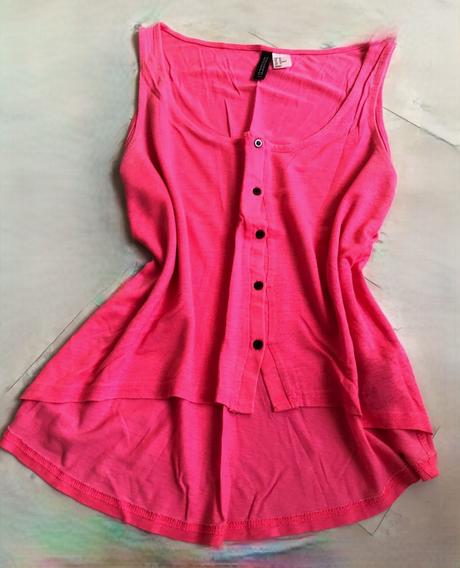 Neónkové oversize crop tielko m/l, h&m,l